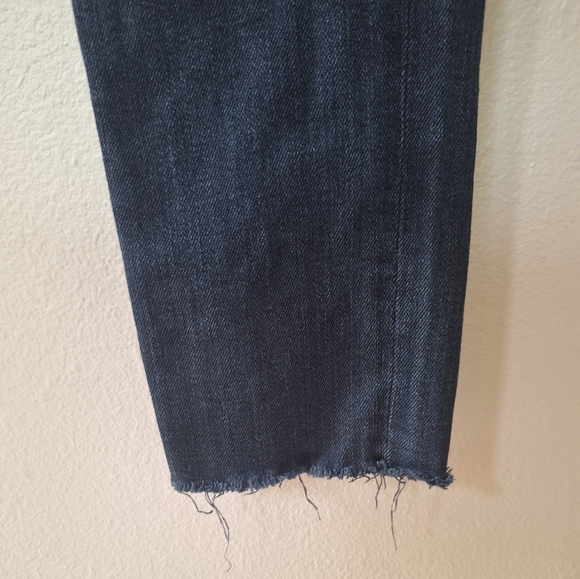 AGOLDE Sophie Jeans Dark Wash Raw Hem Skinny Stretch Womens size 26 - Picture 4 of 7
